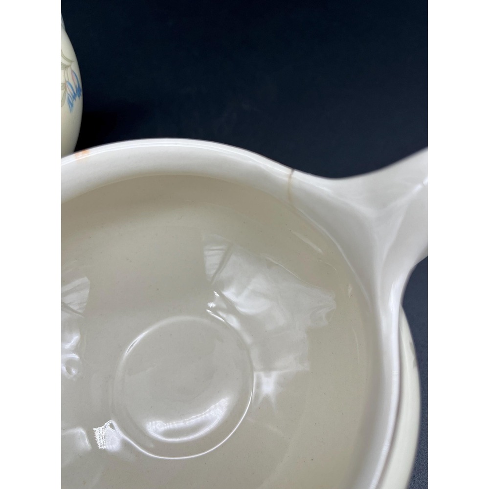 Creamer and Sugar Bowl Set Dresden Homer Laughlin Eggshell Nautilus - Picture 9 of 17